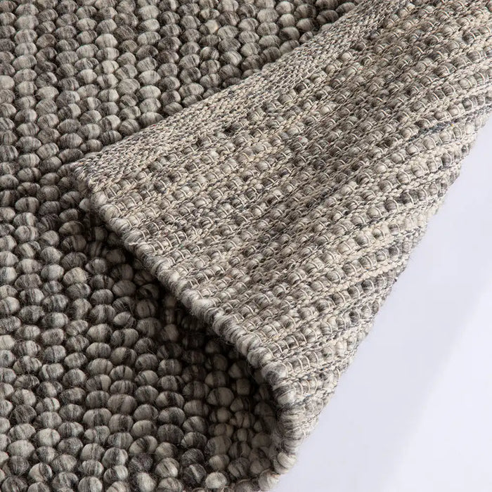 Esselle mayfair delilah grey black Grey Living Room Wool Rug.