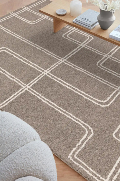 Asiatic ada grey Grey Living Room Wool Rug.