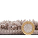 Think Rugs bali grey Grey Living Room Shaggy Rug.
