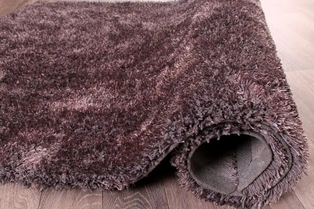 HMC whisper hmc grey Grey Living Room Shaggy Rug.