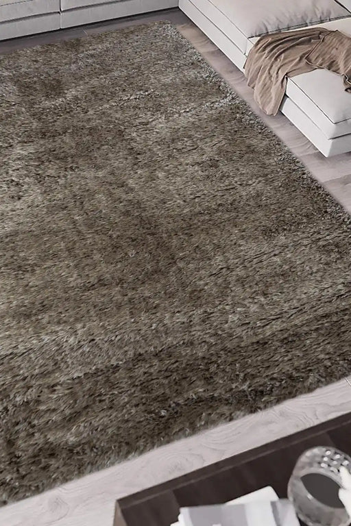 Homemaker lagom grey Grey Living Room Shaggy Rug.