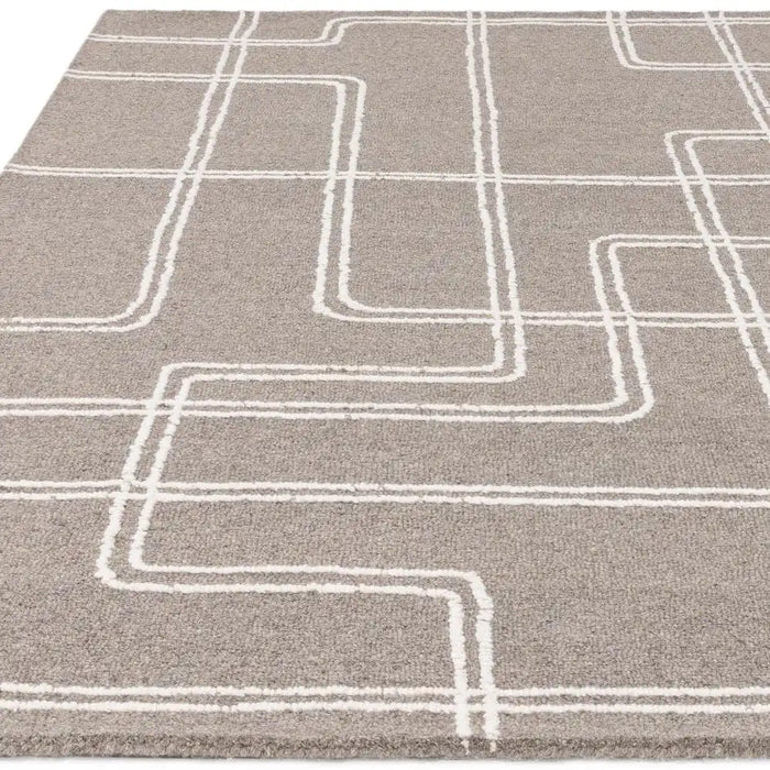 Asiatic ada grey Grey Living Room Wool Rug.