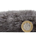 Think Rugs super teddy sheepskin grey Grey Living Room Shaggy Rug.