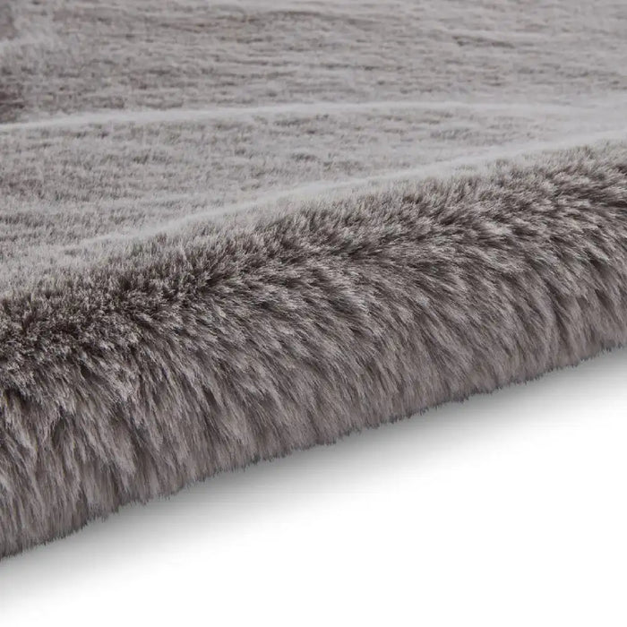 Think Rugs super teddy sheepskin grey Grey Living Room Shaggy Rug.