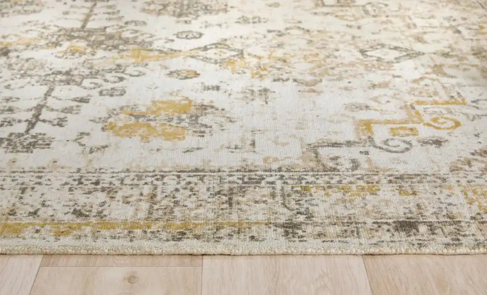 Origins vogue grey ochre Grey, Yellow Living Room  Rug.