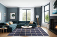Asiatic albany asiatic grid marine Blue, Navy Living Room Geometric Rug.