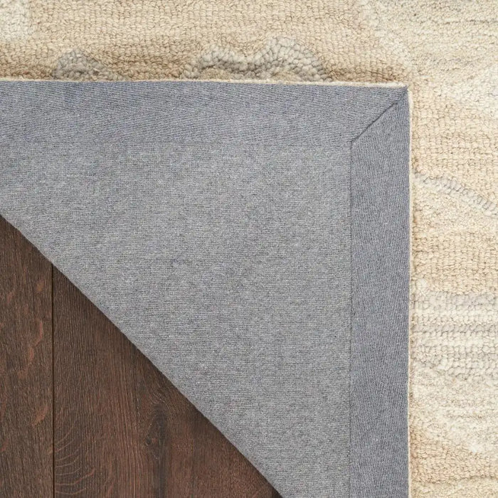 Nourison graceful gru01 beige Beige Living Room Wool Rug.
