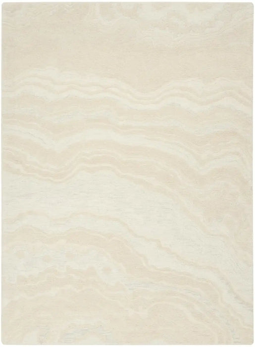 Nourison graceful gru01 ivory Ivory Living Room Wool Rug.
