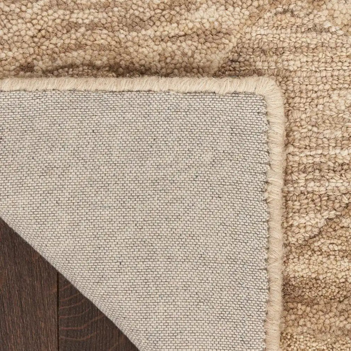 Nourison graceful gru01 taupe Brown, Beige Living Room Wool Rug.