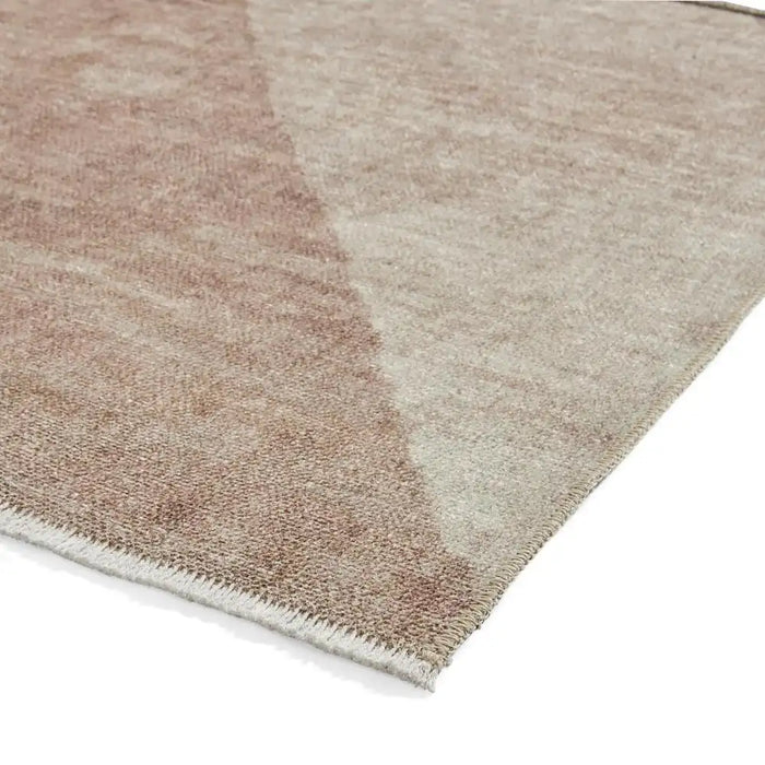Think Rugs whisper think washable h1065 beige brown Brown, Beige Living Room Washable Rug.