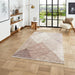 Think Rugs whisper think washable h1065 beige brown Brown, Beige Living Room Washable Rug.