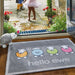 Hug Rug herdy hello ewe Grey, Multicoloured Outdoor  Washable Rug.