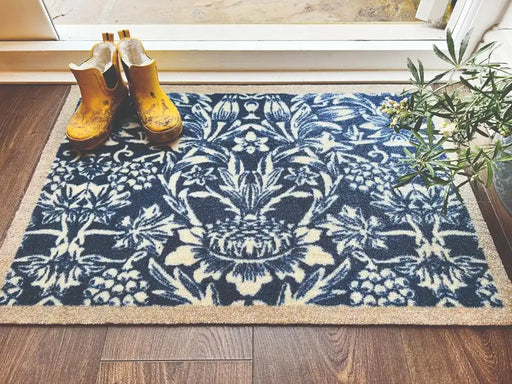 My Mats nylon indoor heritage blue Blue Kitchen  Washable Rug.