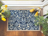 My Mats nylon indoor heritage blue Blue Kitchen  Washable Rug.