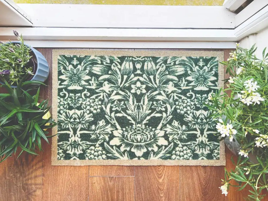 My Mats nylon indoor heritage green Green Kitchen  Washable Rug.
