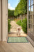Turtle Mat turtle designs herringbone green Green Kitchen  Washable Rug.