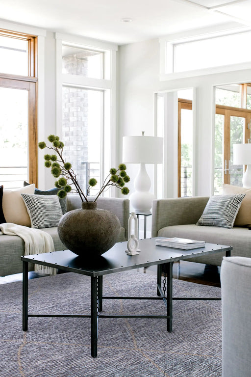 Asiatic mulberry ice blue Blue Living Room  Rug.
