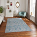 Think Rugs laurence llewelyn bowen imperial blue Blue Living Room Floral Rug.