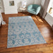 Think Rugs laurence llewelyn bowen imperial blue Blue Living Room Floral Rug.