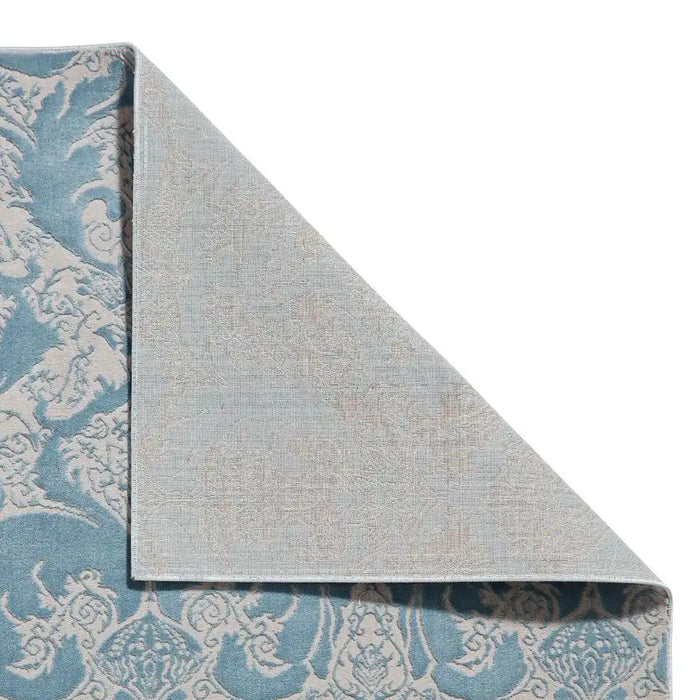 Think Rugs laurence llewelyn bowen imperial blue Blue Living Room Floral Rug.