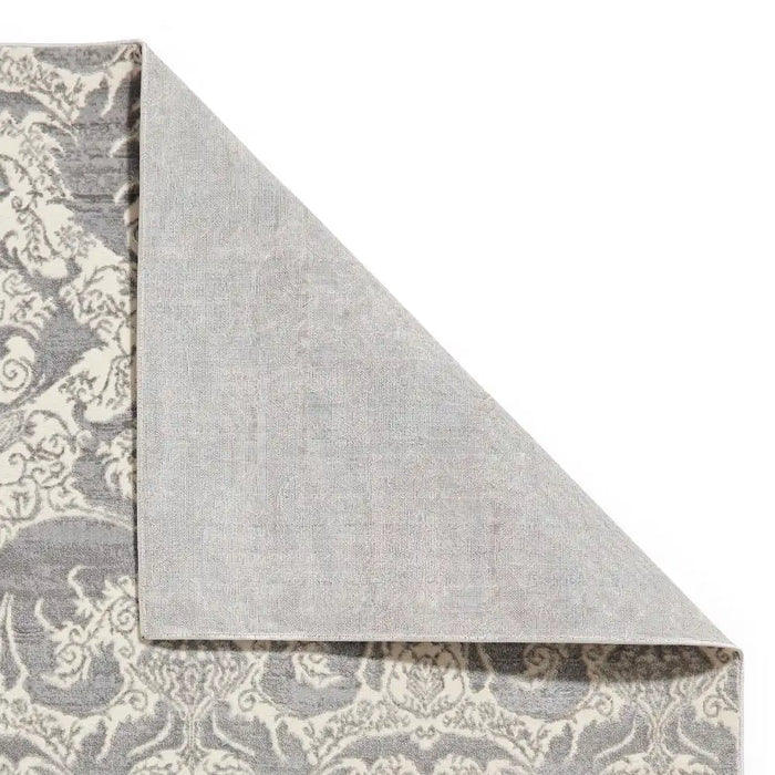 Think Rugs laurence llewelyn bowen imperial grey Grey Living Room Floral Rug.