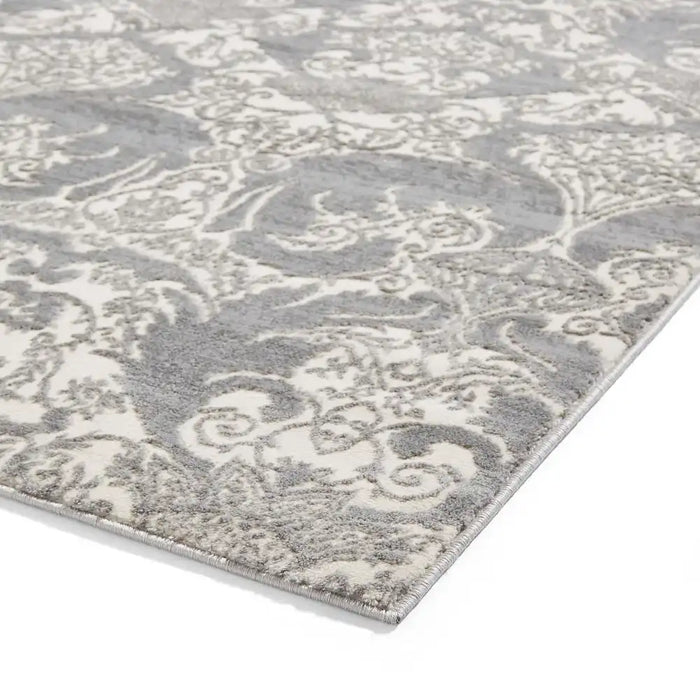 Think Rugs laurence llewelyn bowen imperial grey Grey Living Room Floral Rug.