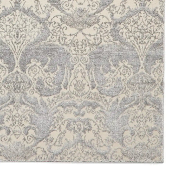 Think Rugs laurence llewelyn bowen imperial grey Grey Living Room Floral Rug.