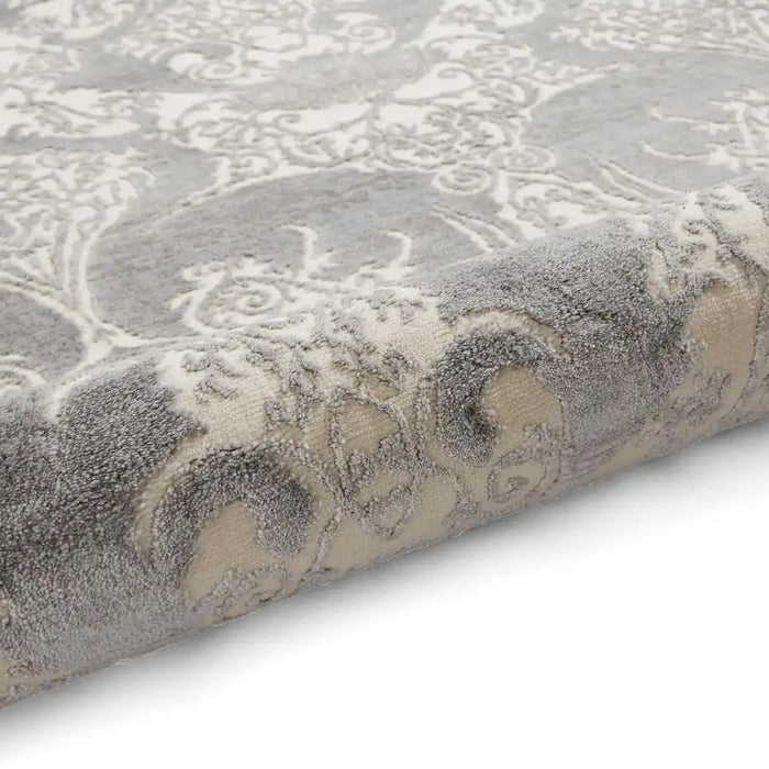 Think Rugs laurence llewelyn bowen imperial grey Grey Living Room Floral Rug.