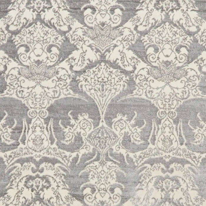 Think Rugs laurence llewelyn bowen imperial grey Grey Living Room Floral Rug.