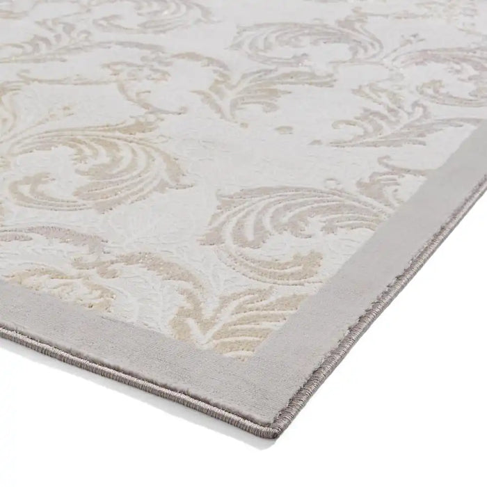 Think Rugs laurence llewelyn bowen imperial pearl Grey Living Room Floral Rug.