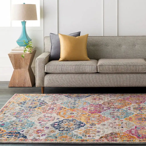 Surya hap ines 1018 multicolored Multicoloured Living Room Moroccan Rug.