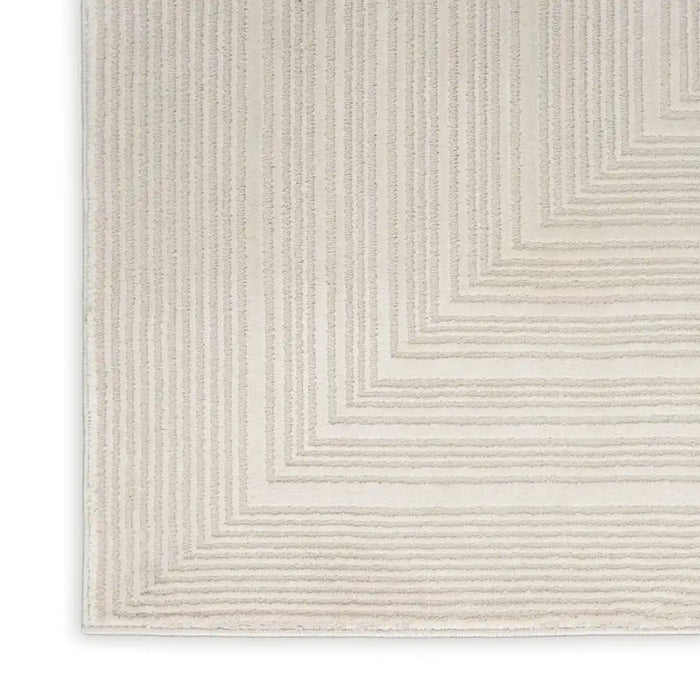 Calvin Klein ck024 irradiant irr02 ivory Ivory Living Room Geometric Rug.