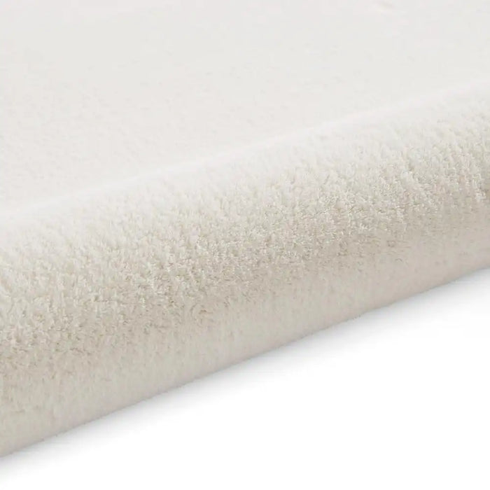 Think Rugs bay washable ivory Ivory Living Room Shaggy Rug.