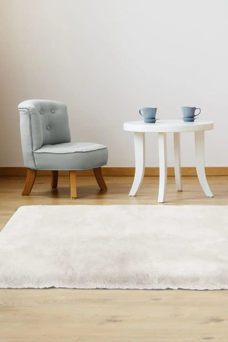 Homemaker luxury faux fur ivory Ivory Living Room Shaggy Rug.
