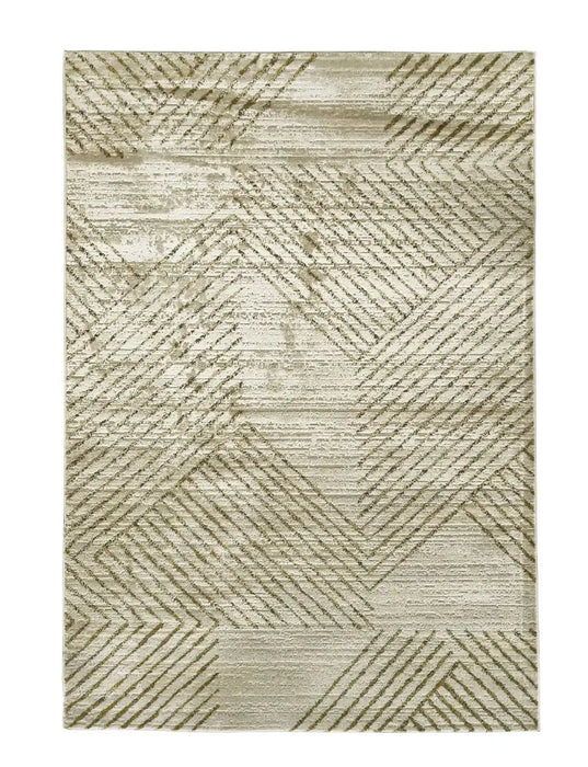 Origins delta ivory Ivory, Cream Living Room Geometric Rug.