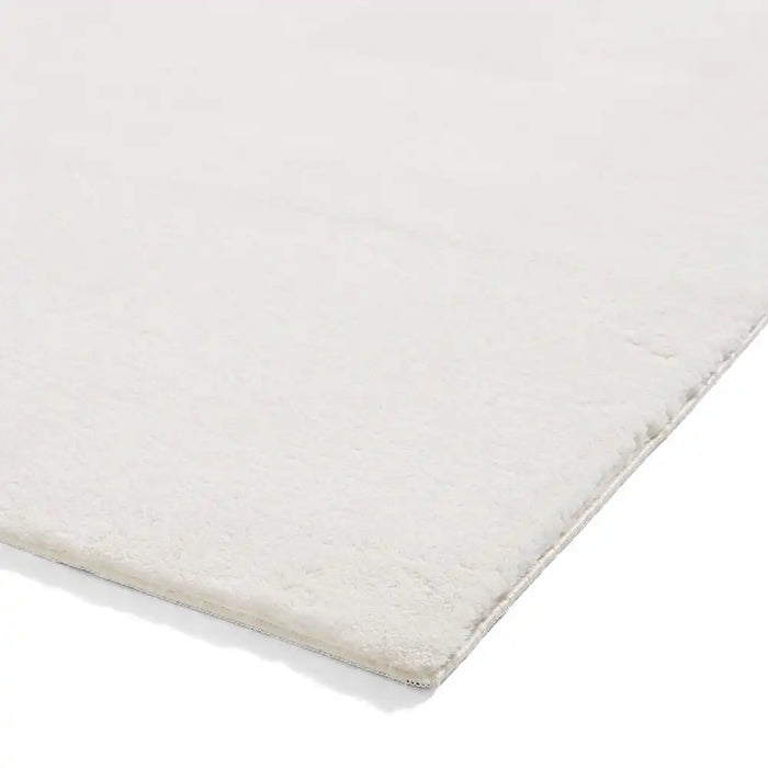 Think Rugs bay washable ivory Ivory Living Room Shaggy Rug.