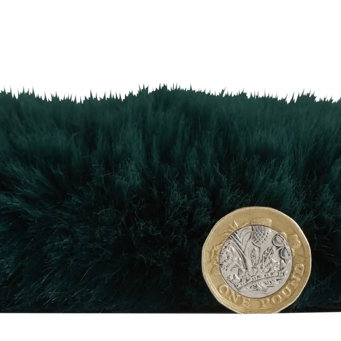 Think Rugs super teddy sheepskin jewel green Green Living Room Shaggy Rug.