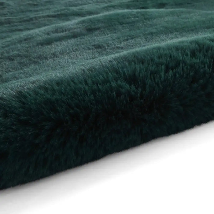 Think Rugs super teddy sheepskin jewel green Green Living Room Shaggy Rug.