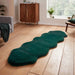 Think Rugs super teddy sheepskin jewel green Green Living Room Shaggy Rug.
