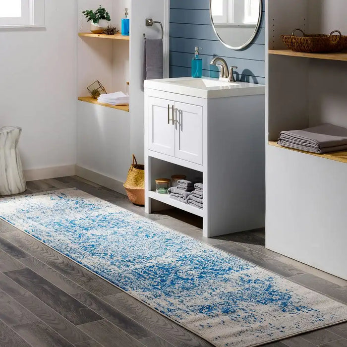 Surya hap juliette 1021 blue Blue Living Room Moroccan Rug.