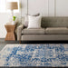 Surya hap juliette 1021 blue Blue Living Room Moroccan Rug.