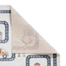 Think Rugs vida washable kids map Ivory Bedroom  Washable Rug.
