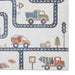 Think Rugs vida washable kids map Ivory Bedroom  Washable Rug.