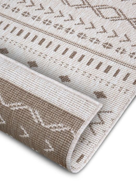 NorthRugs twin supreme kuba linen Brown, Cream Living Room Striped Rug.