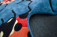 Woven Edge natural world ladybird Blue, Multicoloured, Red Living Room Wool Rug.