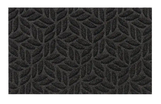 Turtle Mat dune sculpted scraper leaves grey Grey Outdoor  Geometric Rug.