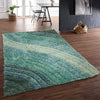 Rug Style 3d ultimate shaggy lena blue Blue Living Room Geometric Rug.