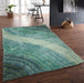Rug Style 3d ultimate shaggy lena blue Blue Living Room Geometric Rug.