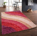 Rug Style 3d ultimate shaggy lena pink Pink Living Room Geometric Rug.