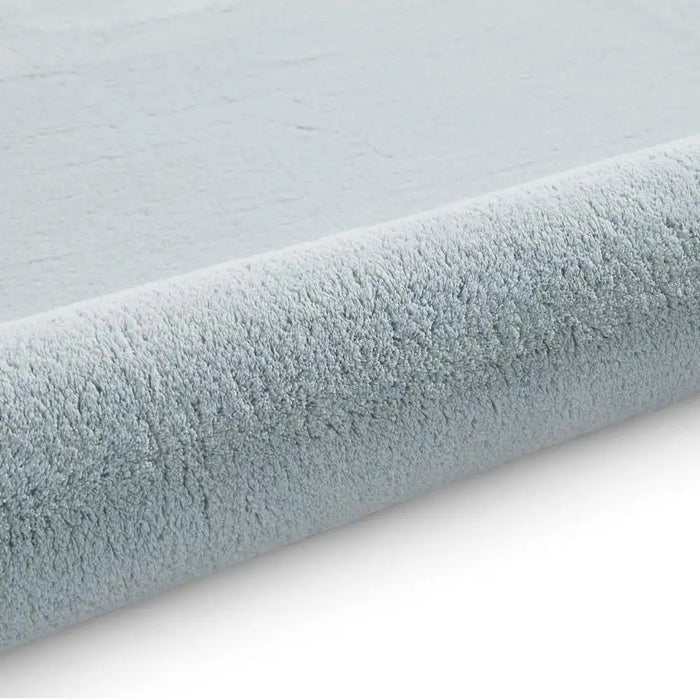 Think Rugs bay washable light blue Blue Living Room Shaggy Rug.